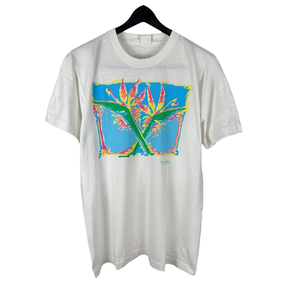Vintage 90s Palm Tease Goodwill Artist Abstract Graphic Shirt Size L